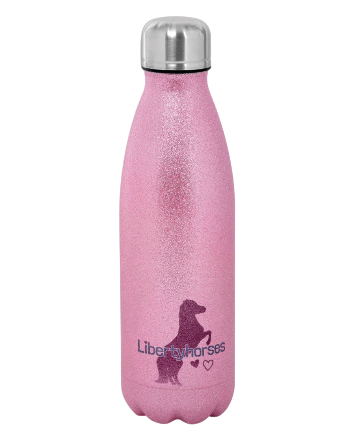 Glitzer-Edelstahlflasche in Pink