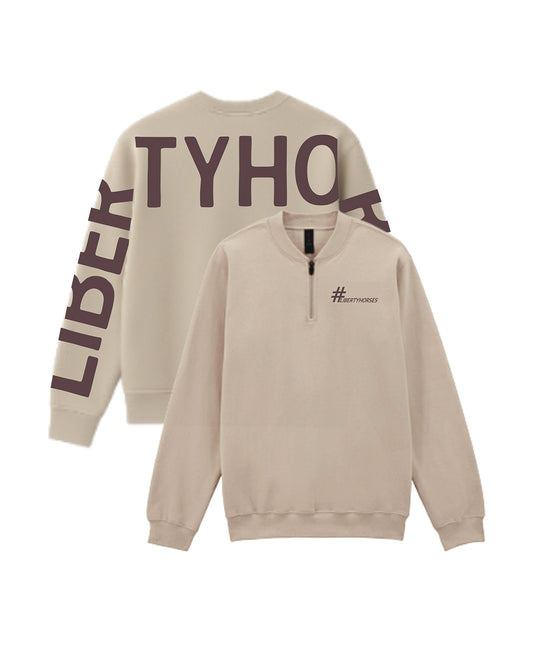 Half-Zip Sweater Libertyhorses waagerecht